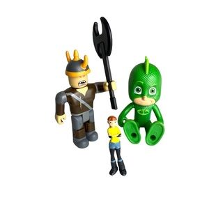PJ Masks Gekko Roblox Viking Ninja Turtle April Figures Lot Bundle‎ of 3
